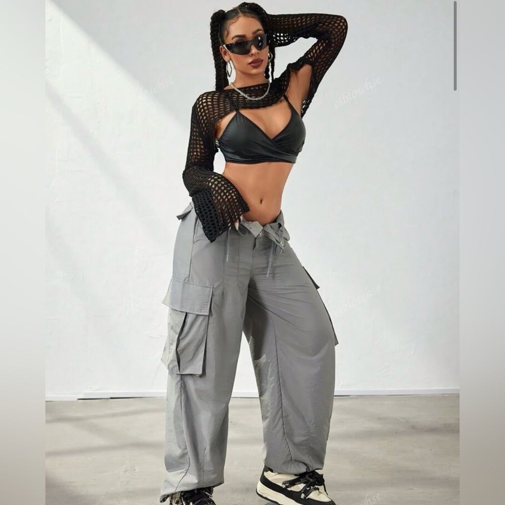 Gray Cargo Pants for Women